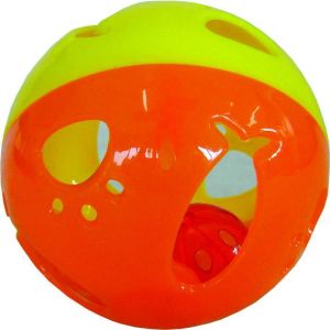 Brinquedo Gato Bola Plástica com Guizo (14cm)