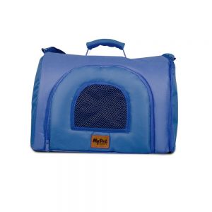 Bolsa de Transporte Tecido Luxo Azul - p/ Cães e Gatos