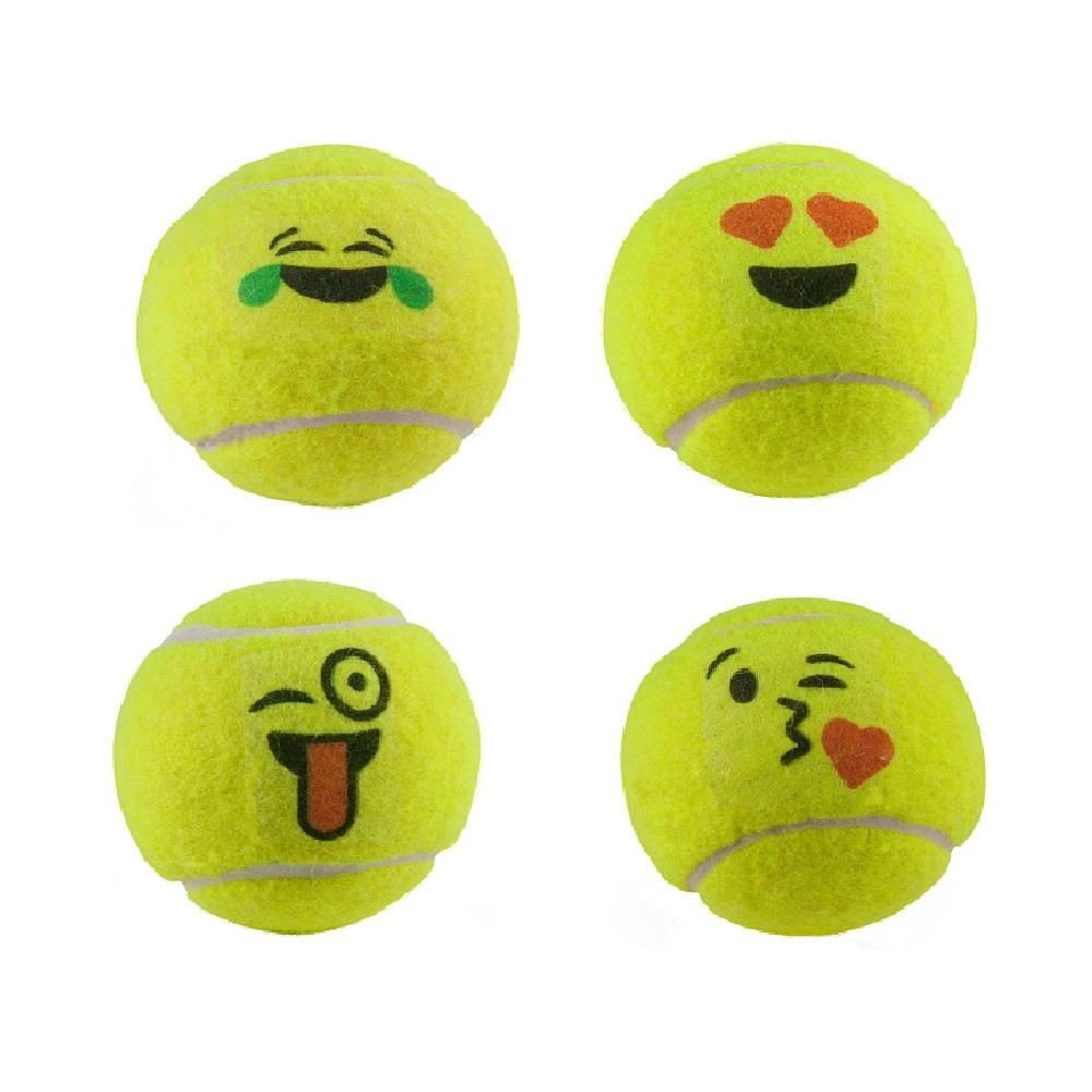 Brinquedo Bola Tênis Emoji p/ Cães - 1 unidades