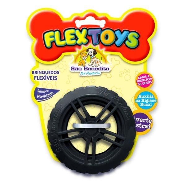 Brinquedo Roda Pneu Flex Pequeno 90mm - p/ Cães