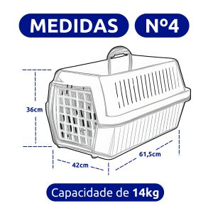 Caixa de Transporte Alvorada N.4 - p/ Cães e Gatos