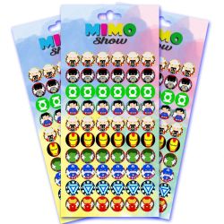 Cartela de Adesivos Pet Variados - c/ 3 unid.