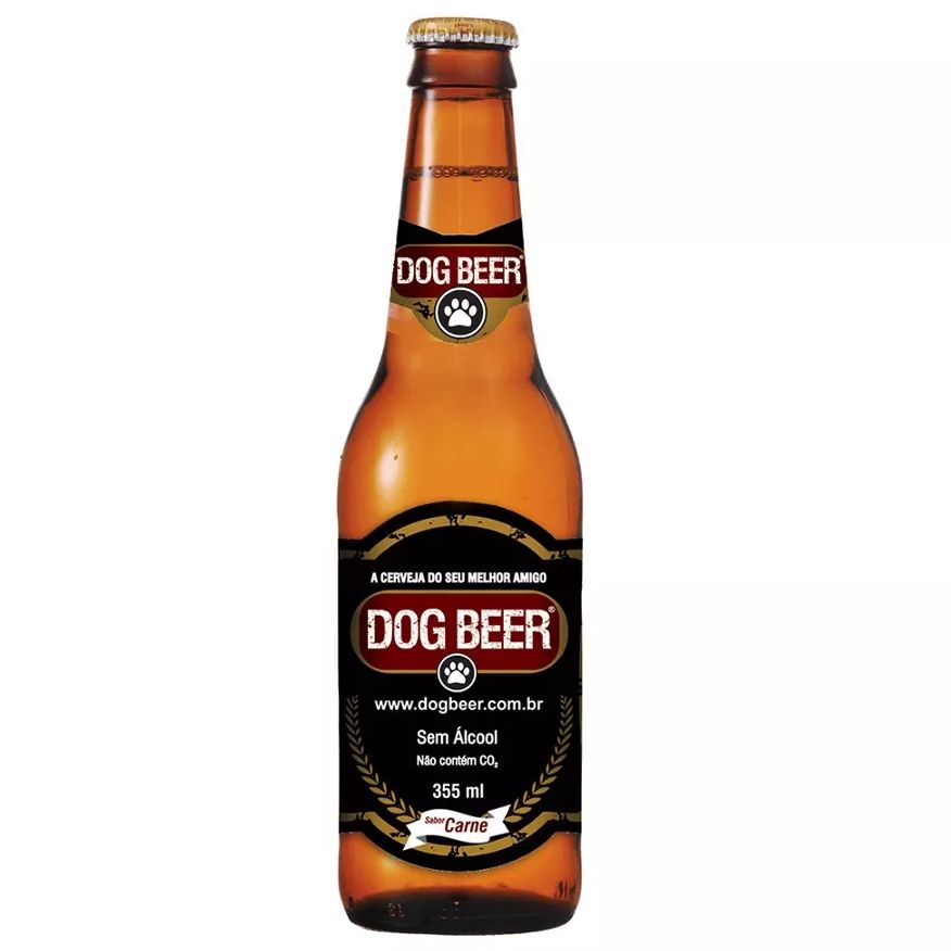 Cerveja Dog Beer Cães Sabor Carne 355ml