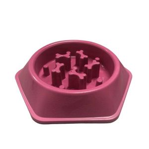 Comedouro para Cães, Comedouro Educativo, Comedouro para Cachorros, Prático e Resistente, Rosa 600ml