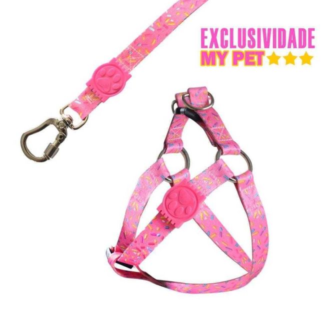Peitoral e Guia Premium Fiesta p/ Cães