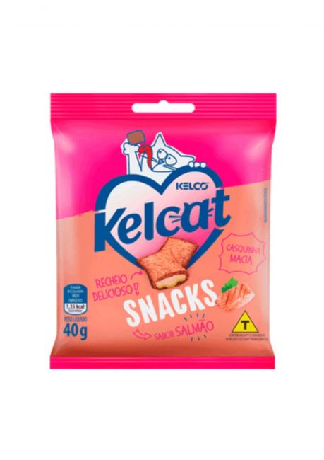 Petisco Kelcat Snacks sabor Salmão 40g - p/ Gatos