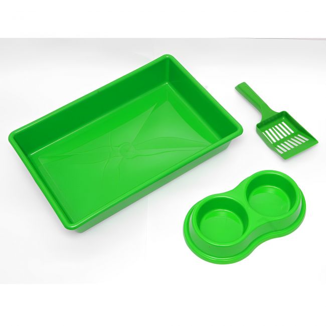 Kit Higiênico Para Gato Caixa de Areia Com Pá Four-Plastic