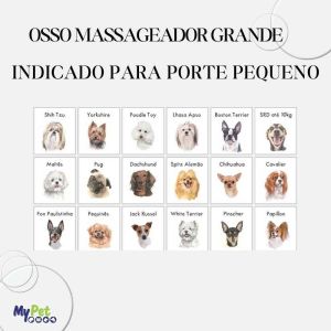 Brinquedo para Cachorros, Mordedor Osso, Brinquedo para Cães, Mordedor Osso Massageador Grande