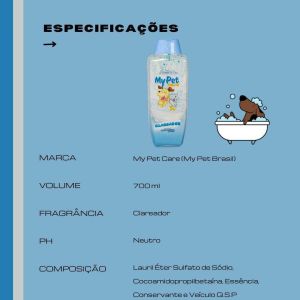 Shampoo My Pet Care 2 em 1 Clareador 700ml - para Cães e Gatos