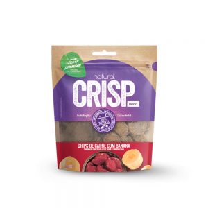 Natural Crisp Chips Carne com Banana - Petisco Desidratado p/ Cães 100g