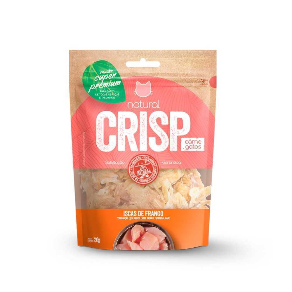 Natural Crisp Gatos Iscas de Frango - Petisco Desidratado 20g