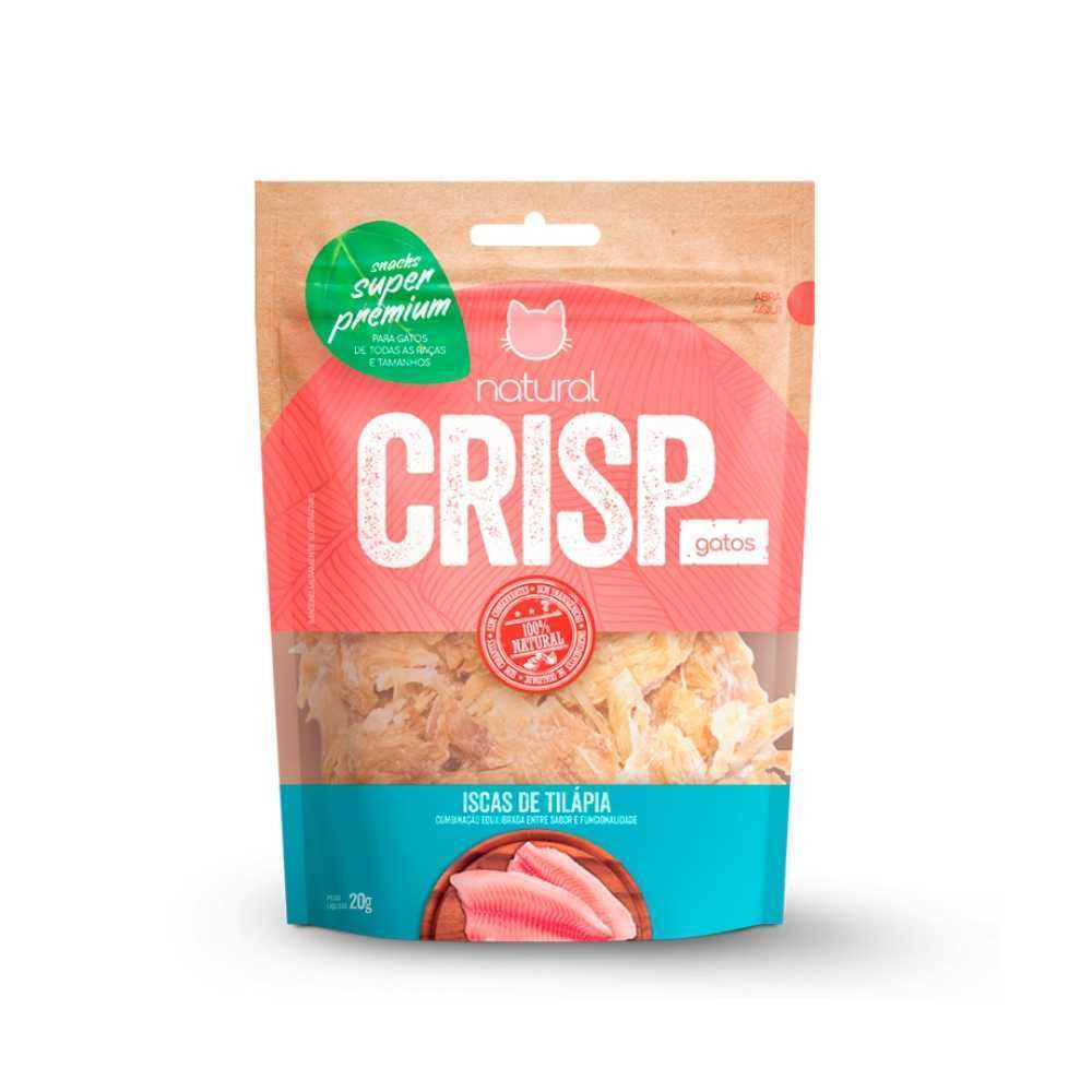 Natural Crisp Gatos Iscas Tilápia - Petisco Desidratado 20g