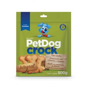 Biscoito para Cachorro Pet Dog Crock Integral 500g