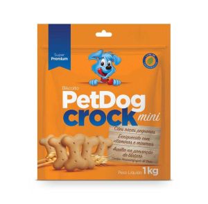 Biscoito Pet Dog Crock Mini 1Kg - Cães Raças Pequenas