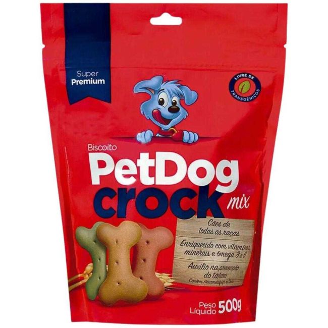 Biscoito para Cachorro Pet Dog Crock Mix - 500g