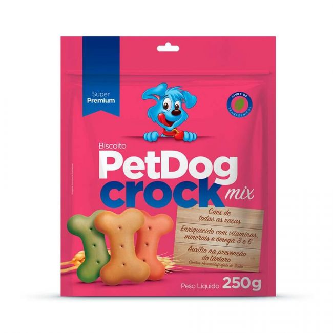 Biscoito Pet Dog Crock Mix 250g - p/ Cães