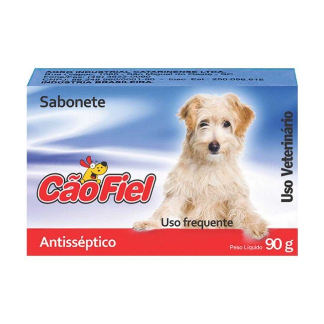 Sabonete Antisséptico e Bactericida Cão Fiel 90g - p/ Cães