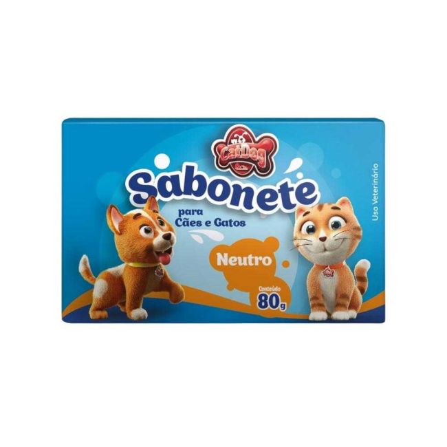 Sabonete Neutro para Gatos e Cães Catdog com Base Glicerinada 80G