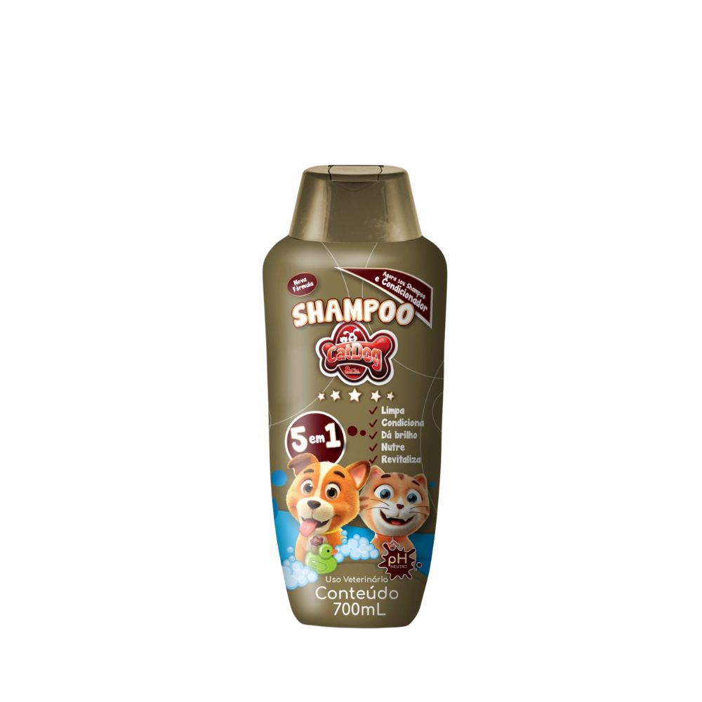 Shampoo e Condicionador Catdog 5 em 1 700ml