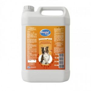 Shampoo Genial Galão Profissional Anti Pulgas 5L  - p / Cães e Gatos