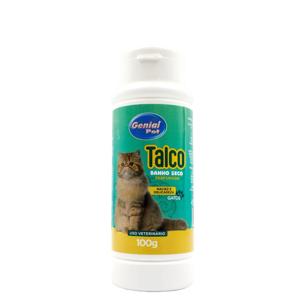 Talco Banho Seco Genial Gatos 100g