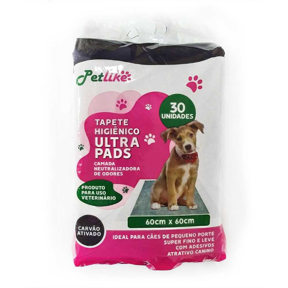 Tapete Higiênico Ultra Pad Carbono c/30 60x60 para Cães
