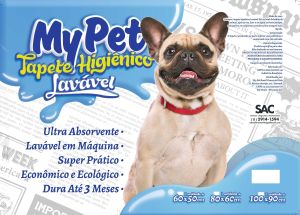 Tapete Higiênico Lavável Clean Home My Pet Médio 80 x 60 cm - para Cachorros